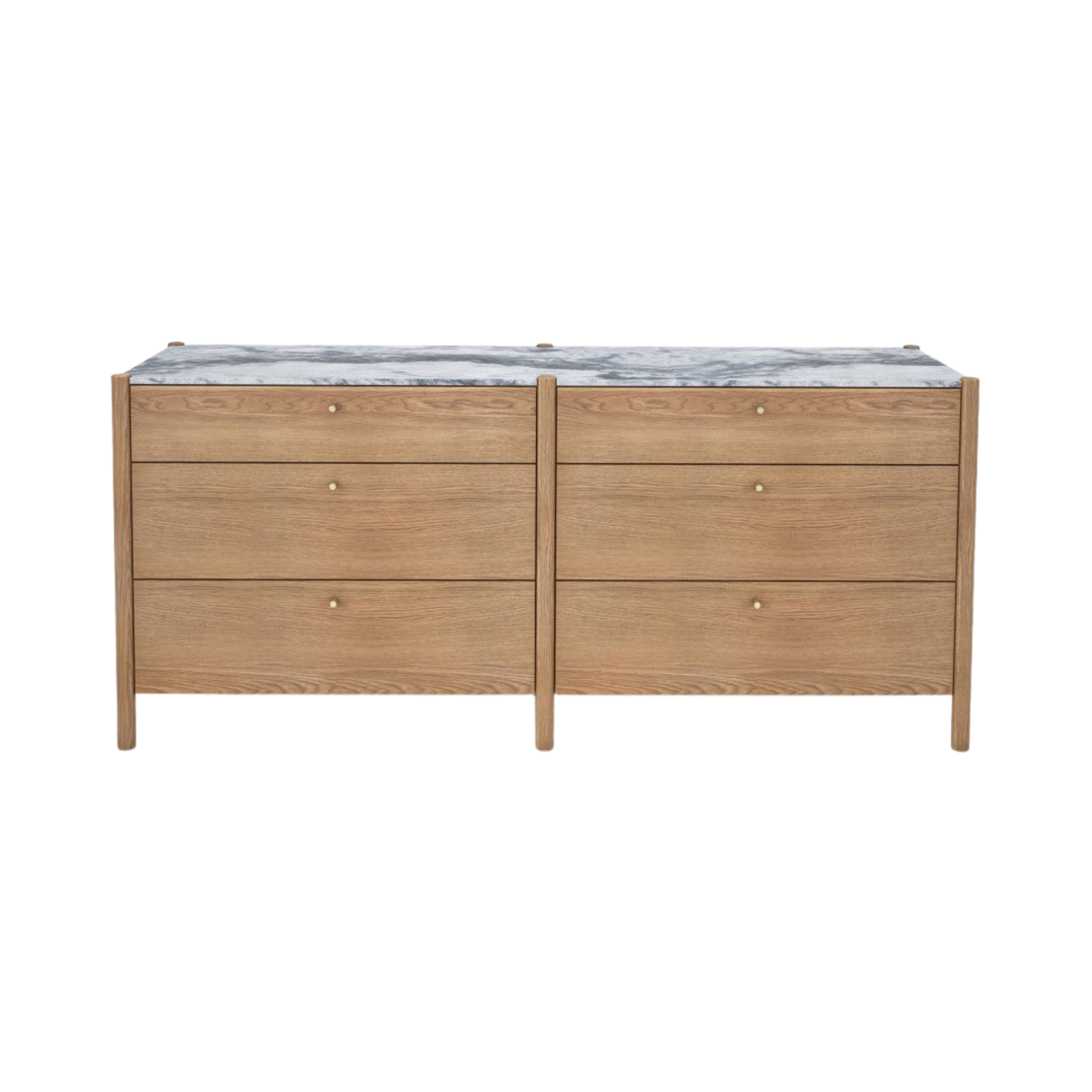 Six-Drawer Dresser in White Oak