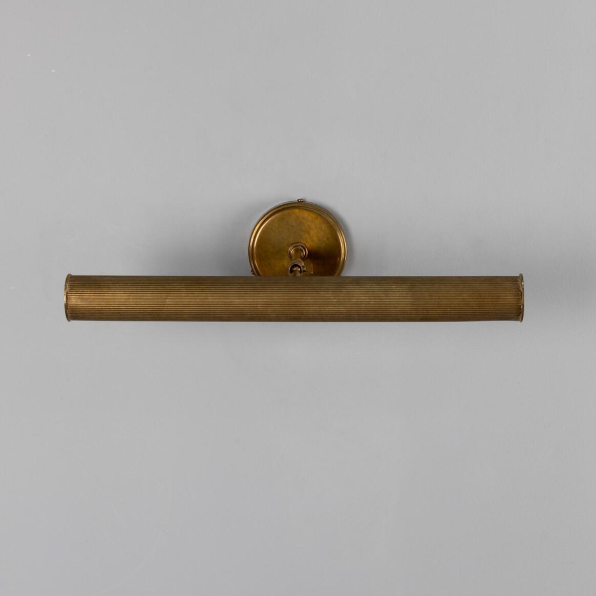 Bilbury Adjustable Reeded Brass Picture Light 20" IP20