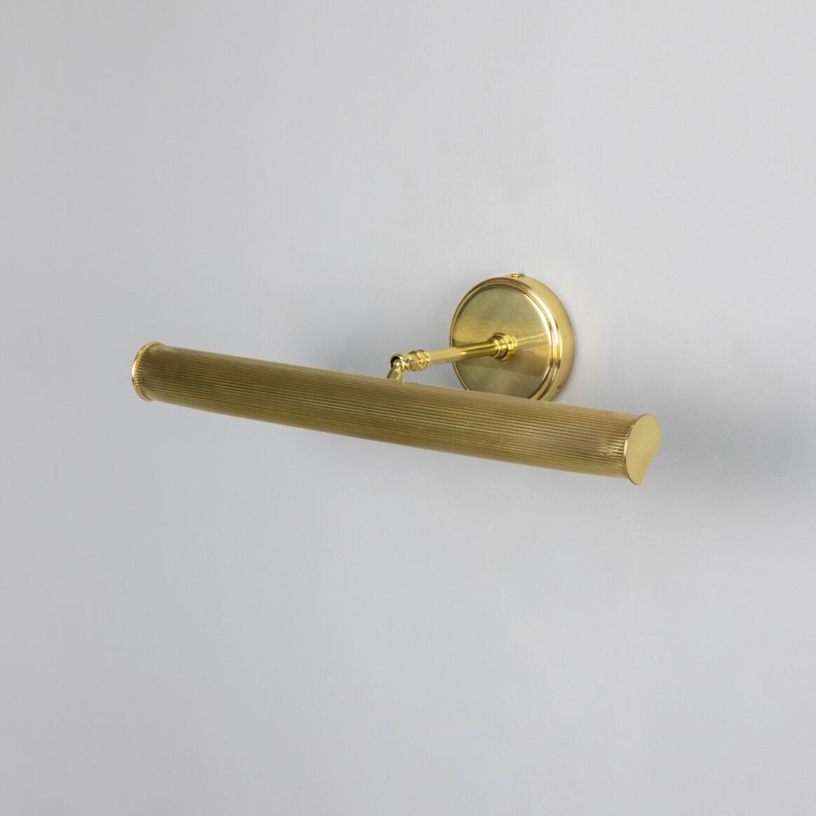 Bilbury Adjustable Reeded Brass Picture Light 20" IP20