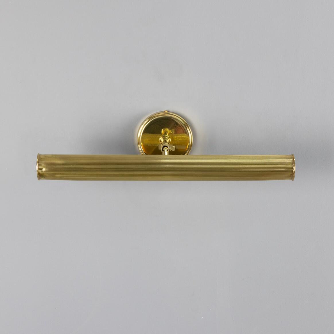 Bilbury Adjustable Reeded Brass Picture Light 20" IP20