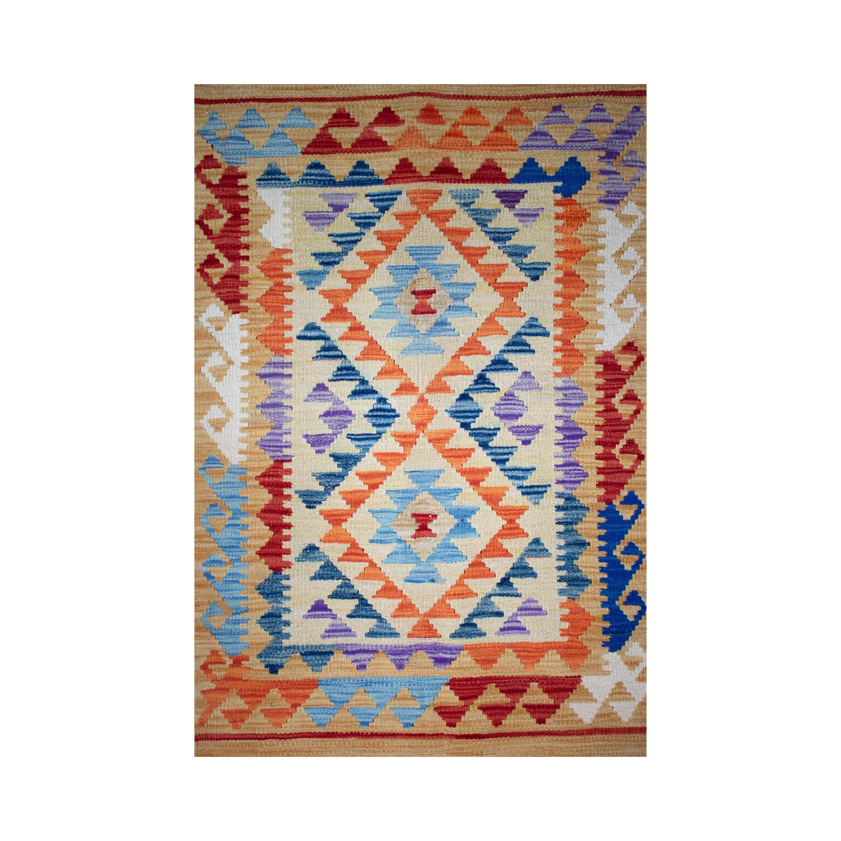 Kilim Maimana Wool Hand Knotted Pakistani Rug - 2'9" x 3'11"  SKU: N13565