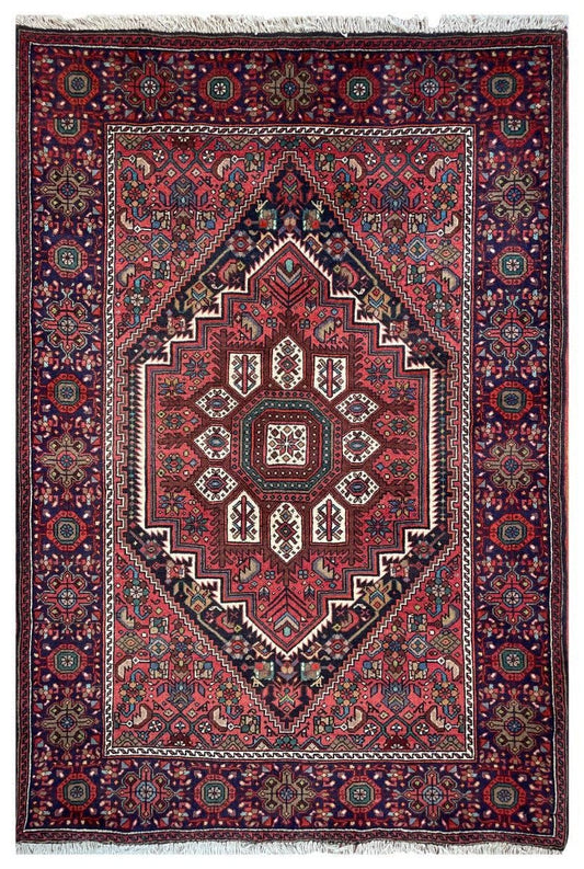 Gholtough Wool Hand Knotted Persian Rug - 3'4" x 4'1" SKU: N14368