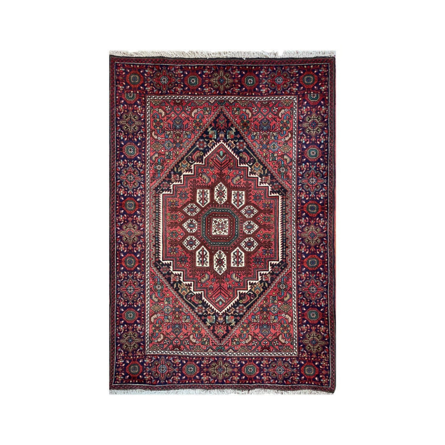 Gholtough Wool Hand Knotted Persian Rug - 3'4" x 4'1" SKU: N14368