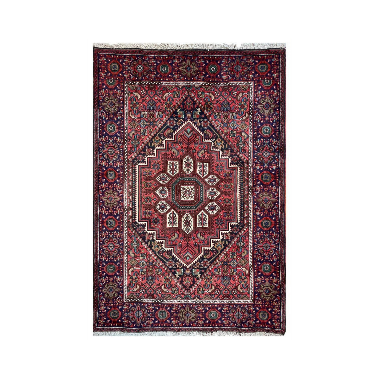 Gholtough Wool Hand Knotted Persian Rug - 3'4" x 4'1" SKU: N14368