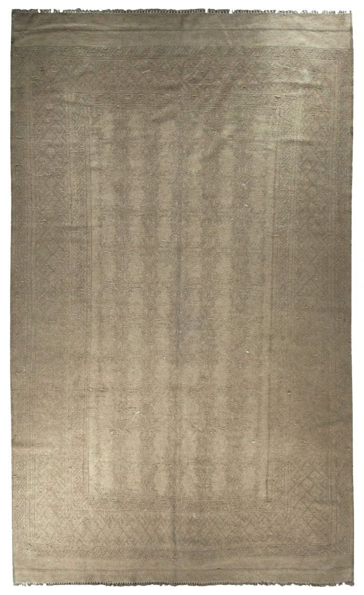Suzani Kilim Ivory Wool Hand Woven Pakistani Rug - 5'6" x 9'4"