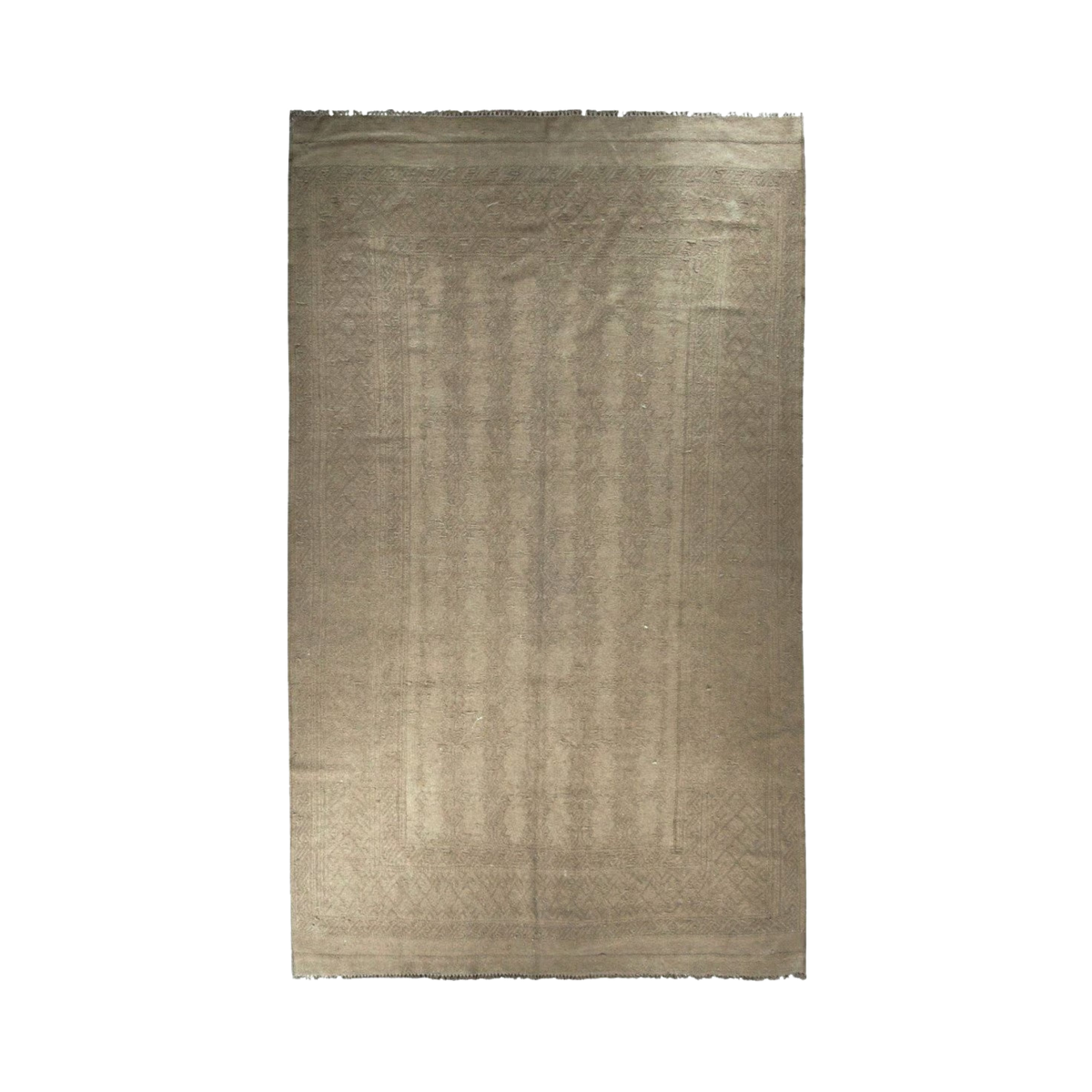 Suzani Kilim Ivory Wool Hand Woven Pakistani Rug - 5'6" x 9'4"