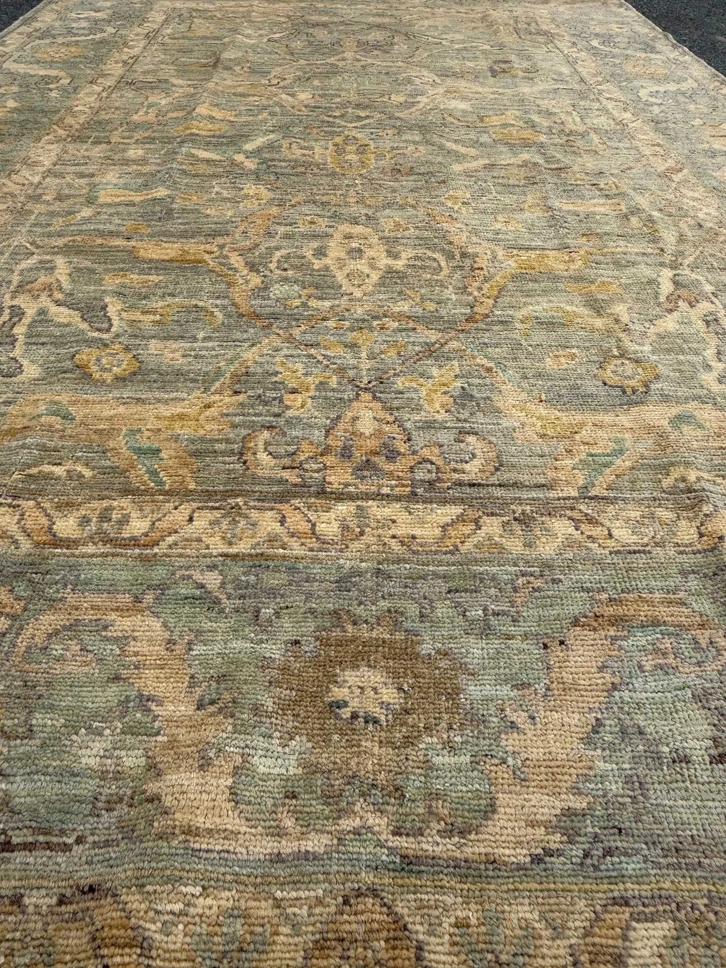 Chobi Ivory Wool Hand Knotted Afghan Rug - 6'4" x 7'9" N18026