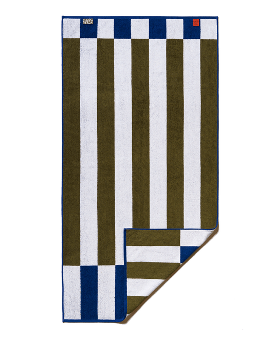 Offset Stripe Reversible Jacquard Terry Bath Towel 30x54in
