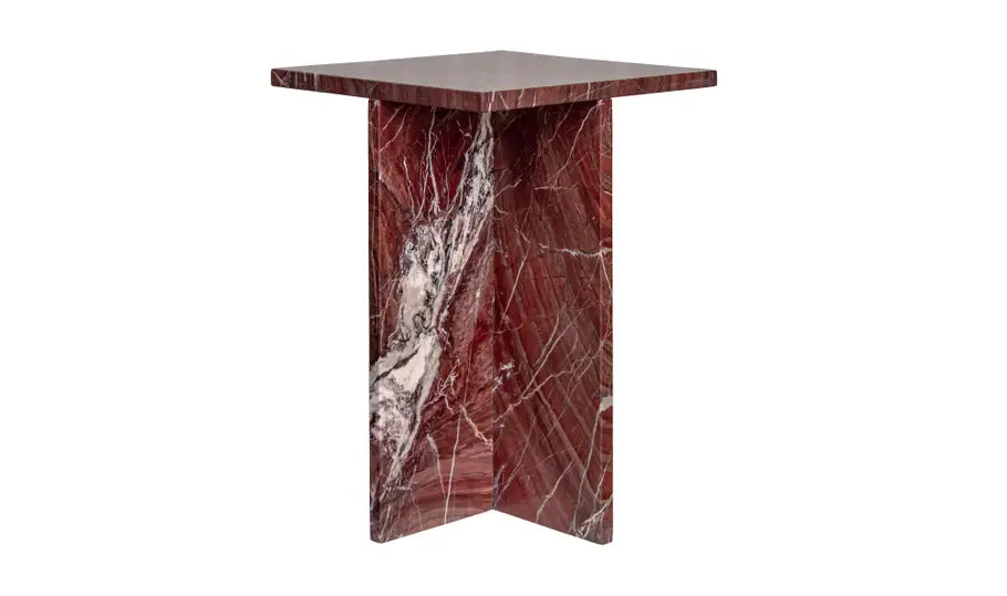 Blair Accent Table Rosso Levanto Marble