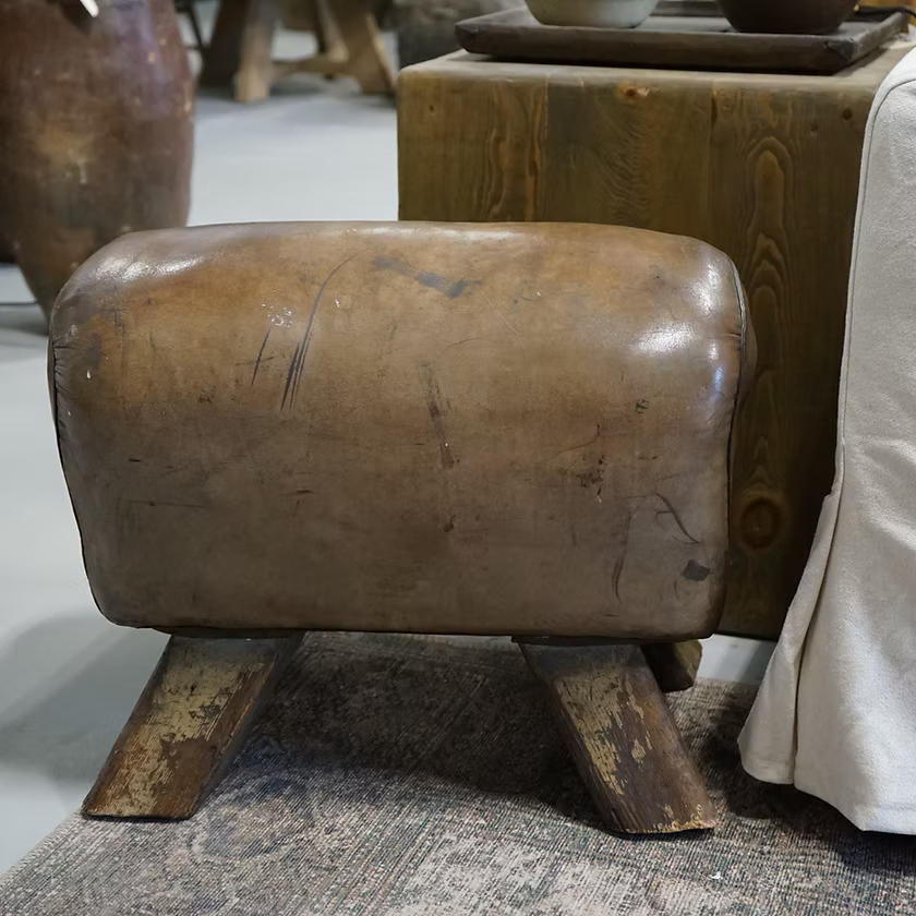 Vintage Leather Pommel Horse | c.1940