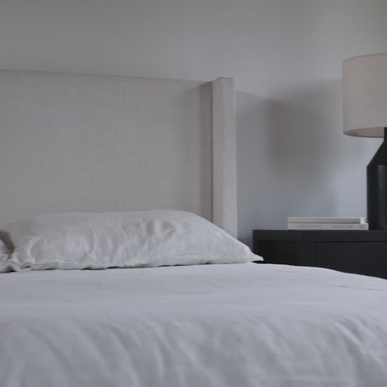Josie King Storage Bed - Cream