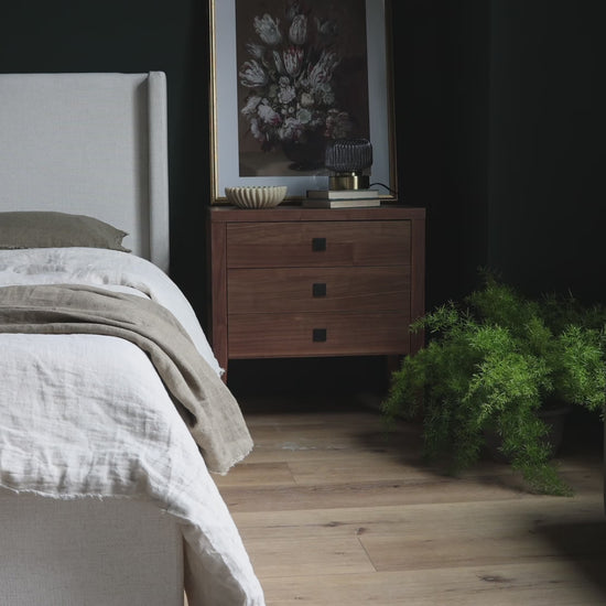 Josie King Storage Bed - Cream