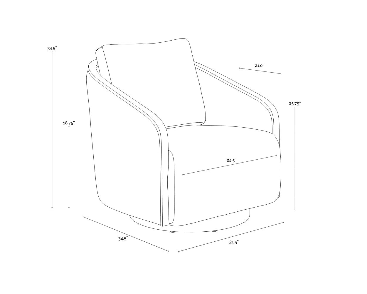 Tasia Swivel Chair