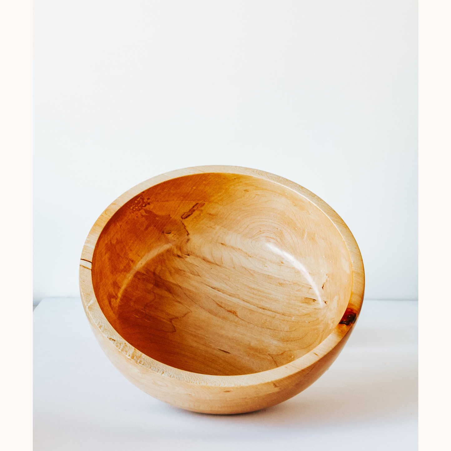 Medium Hand Turned Maple Bowl