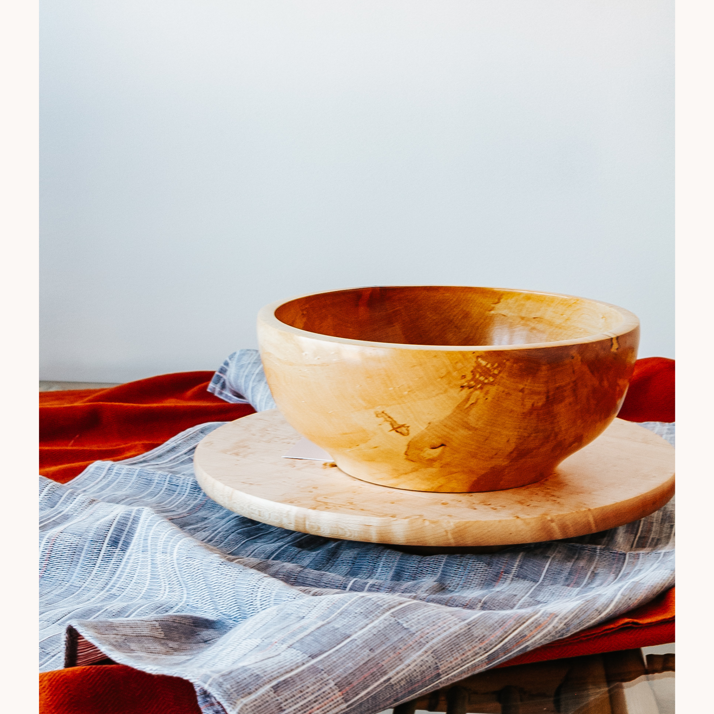 Medium Hand Turned Maple Bowl