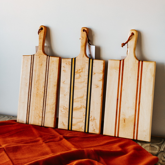 Cutting/Serving Board Maple with Walnut or Cherry accents