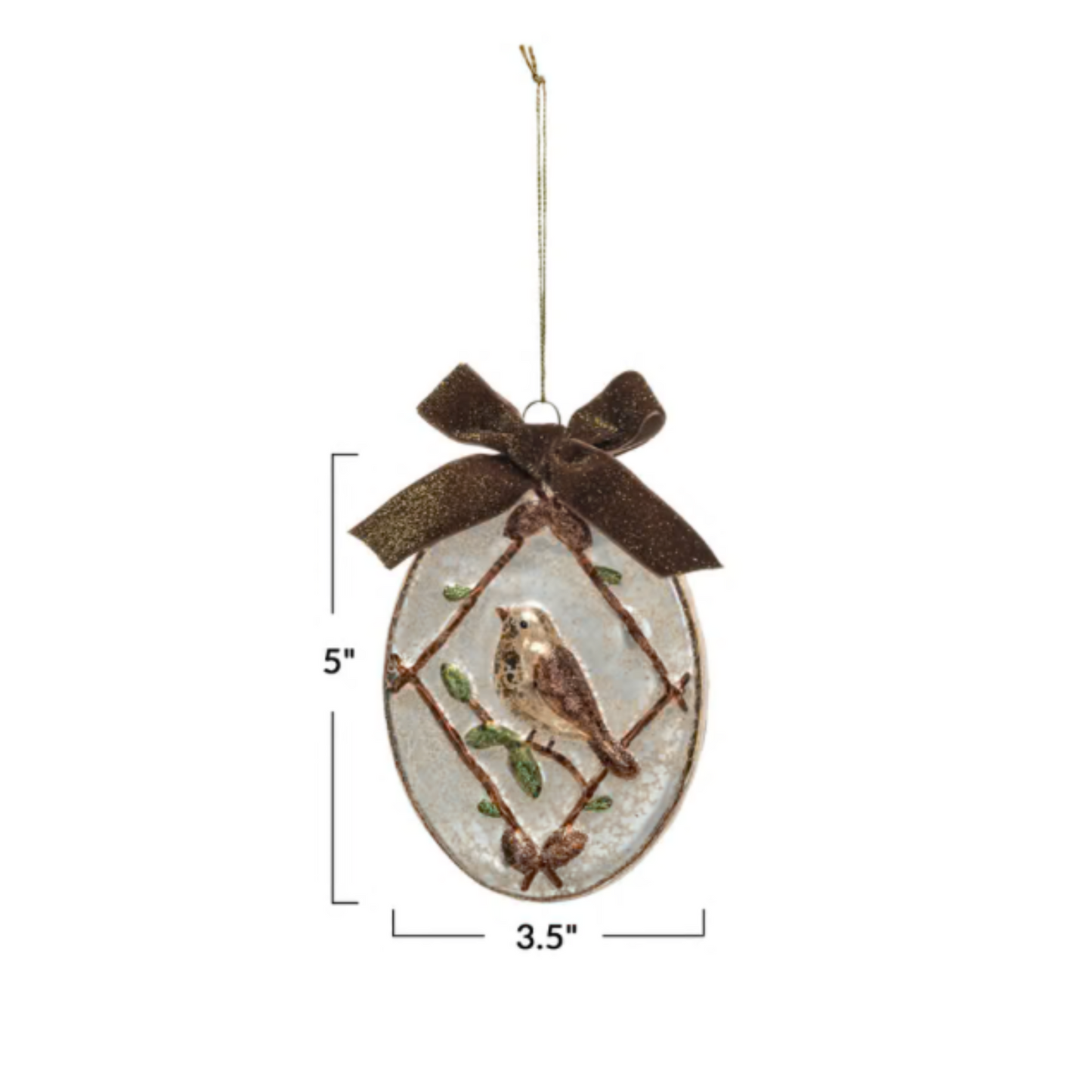 Velvet Ribbon & Bird Ornament